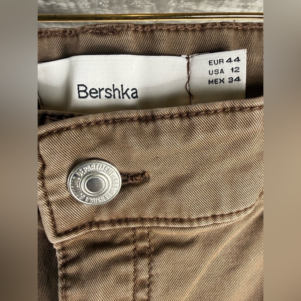 Bershka Women's Brown and Tan Trousers size 12   C79